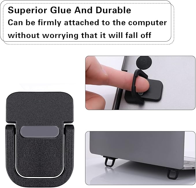 Abeillo 2PCS Portable Keyboard Riser, Self-Adhesive Mini Laptop Stand Invisible - Image 5