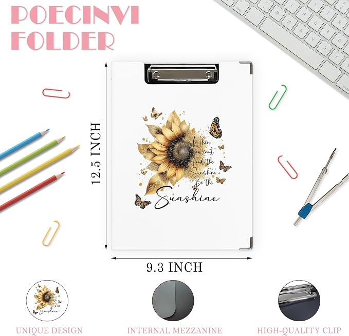 Sunflower Inspirational Clipboard, Inspirational Gifts - Image 2