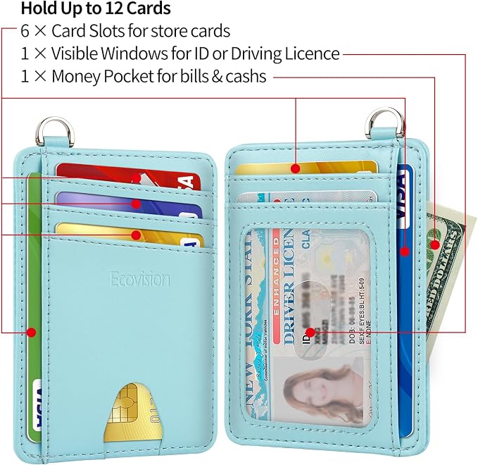 Slim Minimalist Front Pocket Wallet, RFID Blocking Credit Card Holder Wallet - Image 6