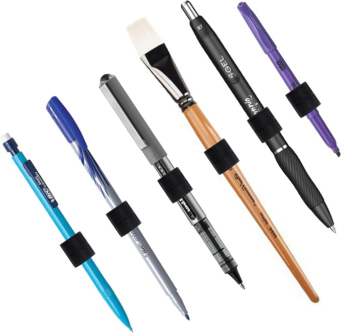 6 Pack Black Strong Magnetic Pen Pencil Holder - Image 5