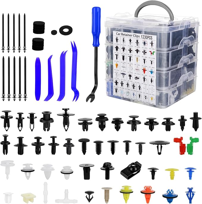 1365Pcs Car Push Retainer Clips Body Clips Plastic Fasteners Kit Fender Rivet by JNLK