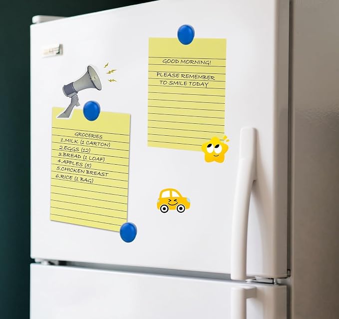 8 Pads Lined Sticky Notes 4x6 inch Giant Wall Post, 400 Sheet Light Yellow - Image 7