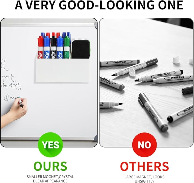 Lingshare Acrylic Magnetic Dry Erase Marker Holder - Image 5