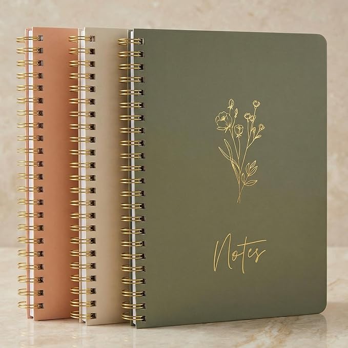 ZICOTO Aesthetic Spiral Notebook Set of 3 by ZICOTO