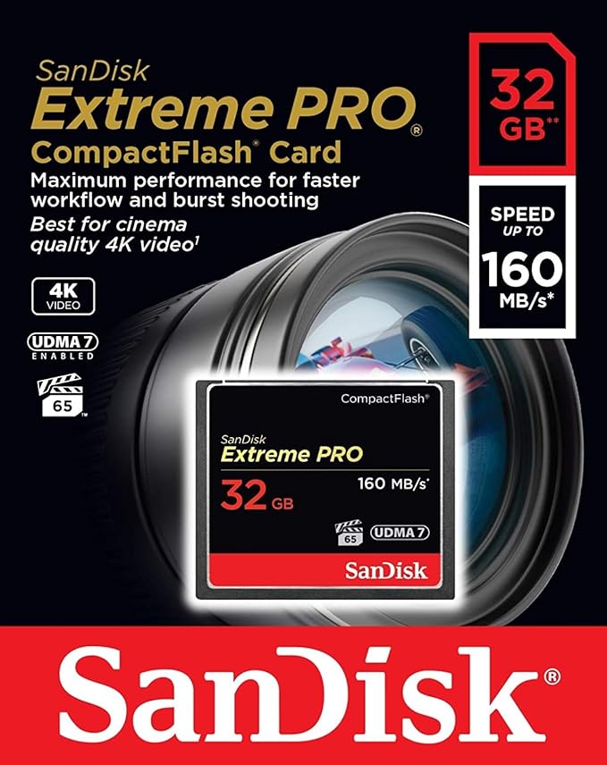 SANDISK 32GB Extreme PRO CompactFlash Memory Card UDMA 7 Speed Up To 160MB/s - Image 4