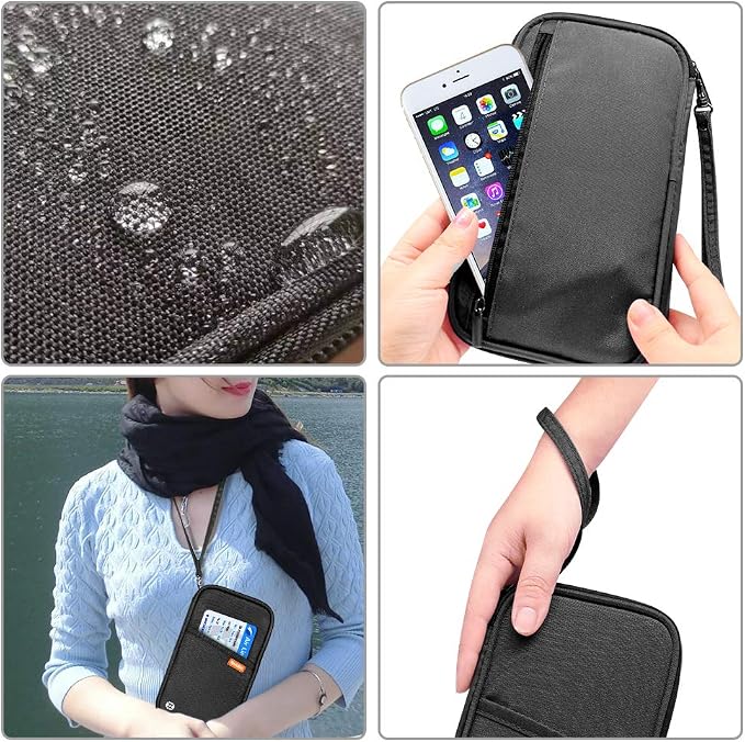 RFID Family Passport Wallet Holder Waterproof, Travel Document Organizer Credit - Image 4