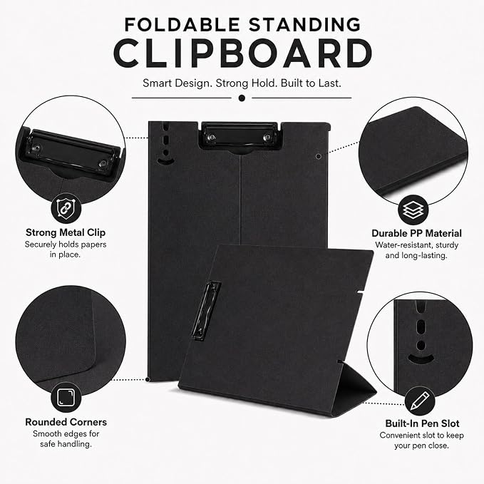 Free Standing Clipboard Foldable and Desktop Document Stand - Image 3