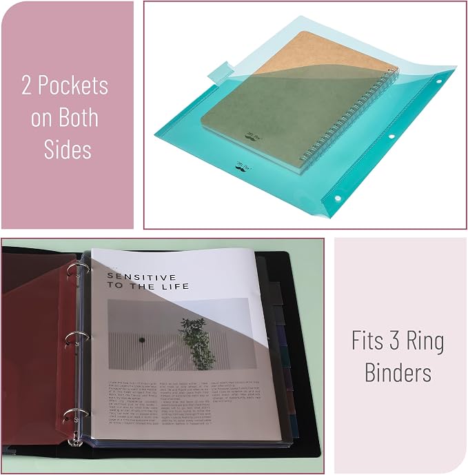 Mr. Pen- Binder Dividers with Pockets and Tabs, 8 Pack | Dividers - Image 3