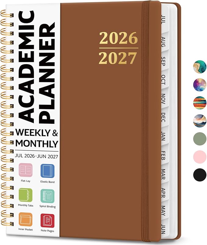 Academic Planner 2026-2027, Weekly and Monthly Calendar Planner Book, July 2026 by JEJEGO