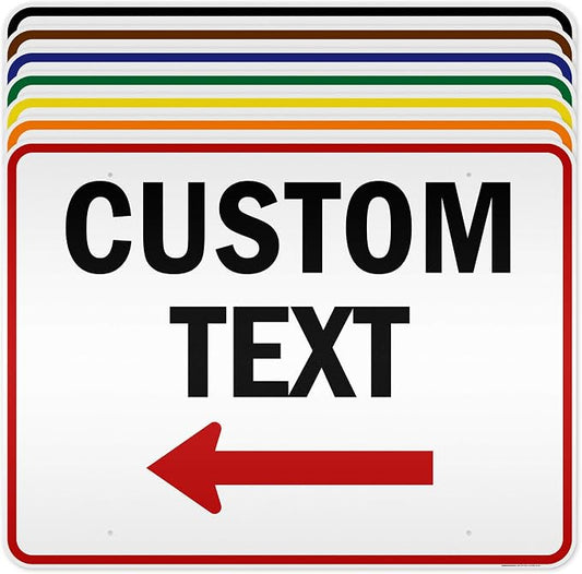 Custom Arrow, Custom Directional Sign, Left Arrow, 36x48 Inches, Reflective by MySignCenter