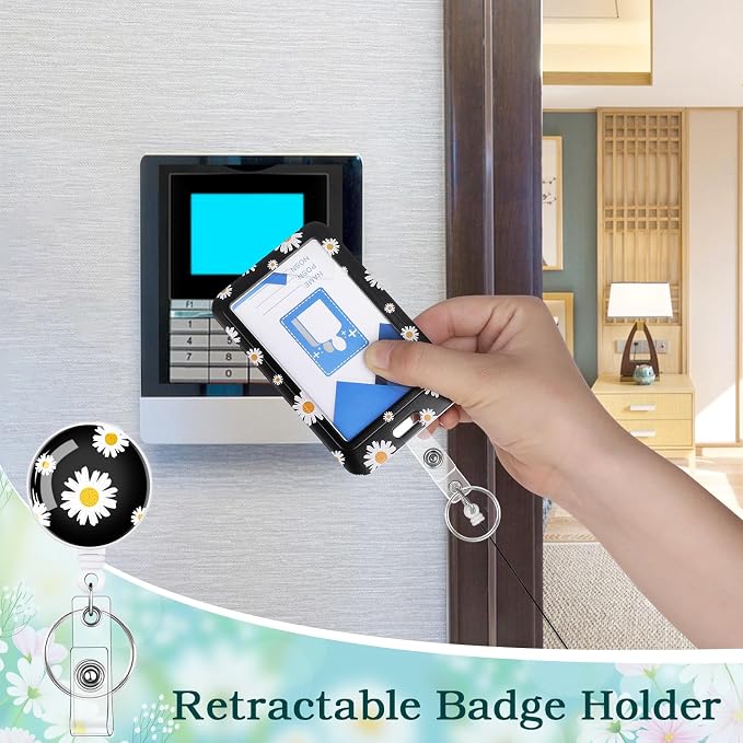 3 Set Daisy ID Badge Holder - Image 5