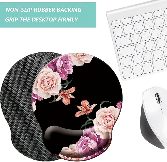 Mouse Pad with Wrist Support, Ergonomic Mouse Pad with Memory Foam Wrist Rest - Image 4