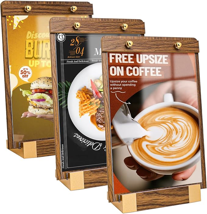 LIANHELILAI 3 Pack 8.5"x11" Acrylic Sign Holder by LIANHELILAI