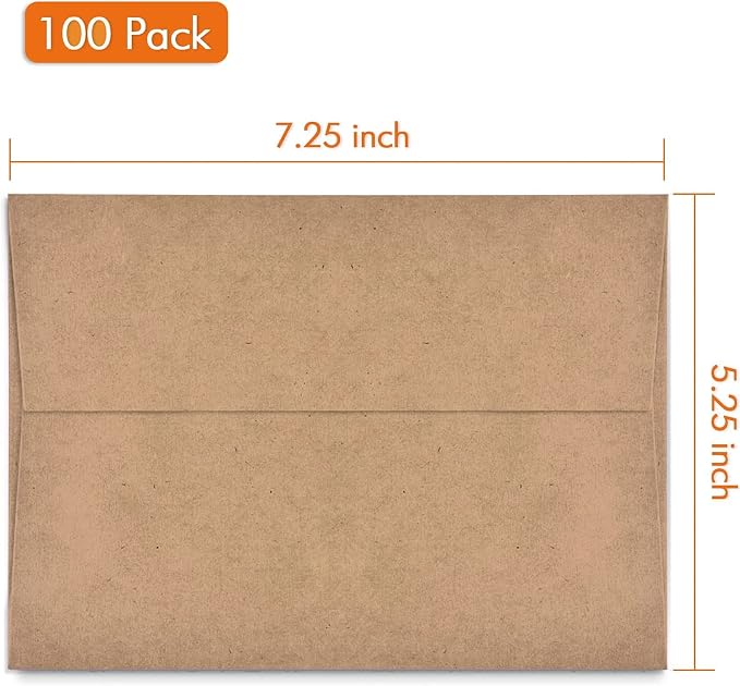 50 Pack 5x7 Envelopes for invitations Kraft Envelopes Quick Self Seal Perfect - Image 6