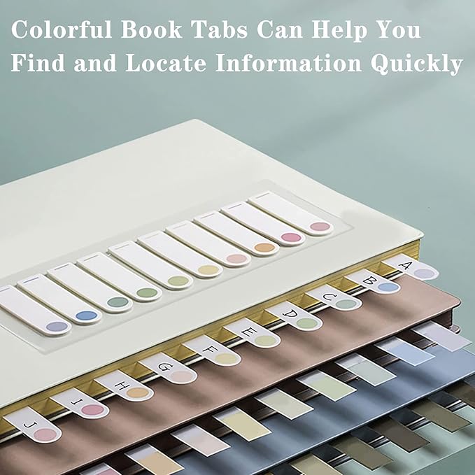 ELII 1600pcsTabs Page Markers Morandi Sticky Index Tabs, Transparent Sticky - Image 8