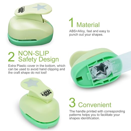 UCEC Star Hole Paper Punch, Star Lever Puncher - Image 3