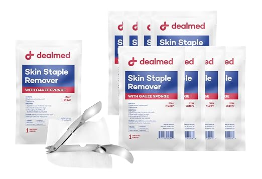 Dealmed Sterile Staple Removal Kit, Includes Staple Remover and Gauze Sponge by Dealmed