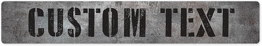 Custom Sign, Custom Street Sign, 11 Font Colors, 13 Font Styles, 4 Hole Options by MySignCenter