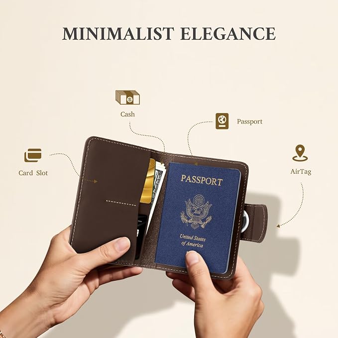 ALLIVE Passport Holder for Travel, Genuine Leather Passport Holder - Image 5