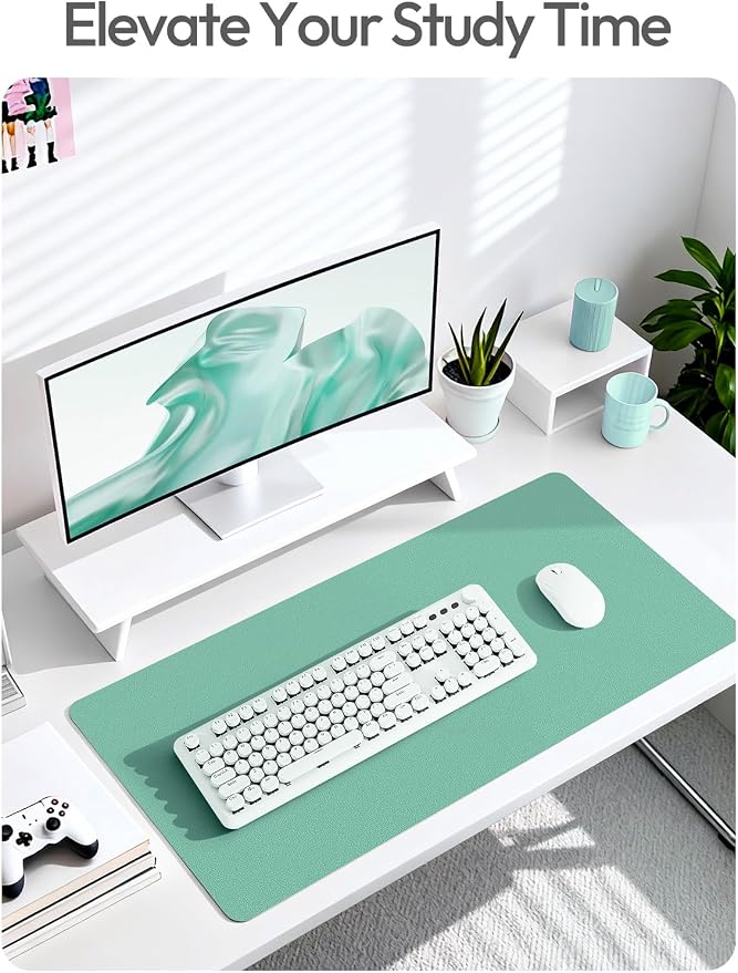 YSAGi Leather Desk Pad Protector, Office Desk Mat, Large Mouse Pad, Non-Slip PU - Image 7