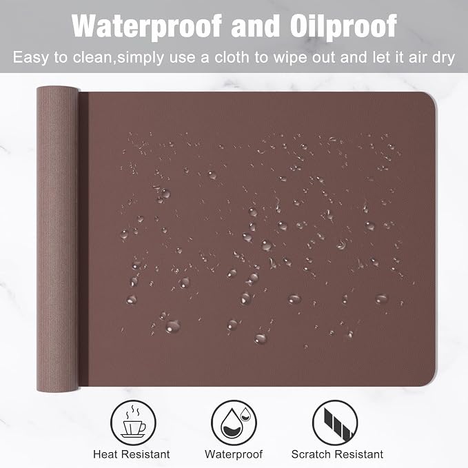 Hsurbtra Desk Pad, XL Extended Mouse Pad, Waterproof Desktop Blotter Protector - Image 5