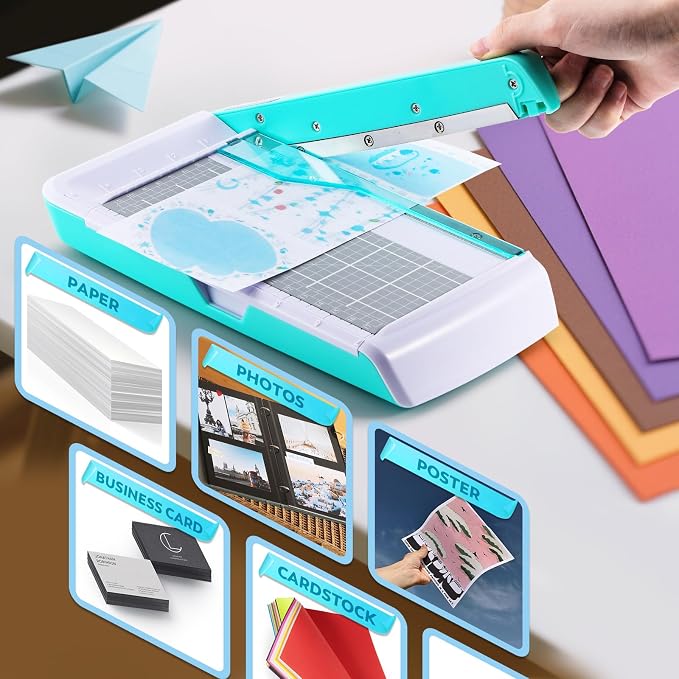 Small Paper Cutter for 7 inch Cut Length, Portable& Mini Paper Cutter - Image 5