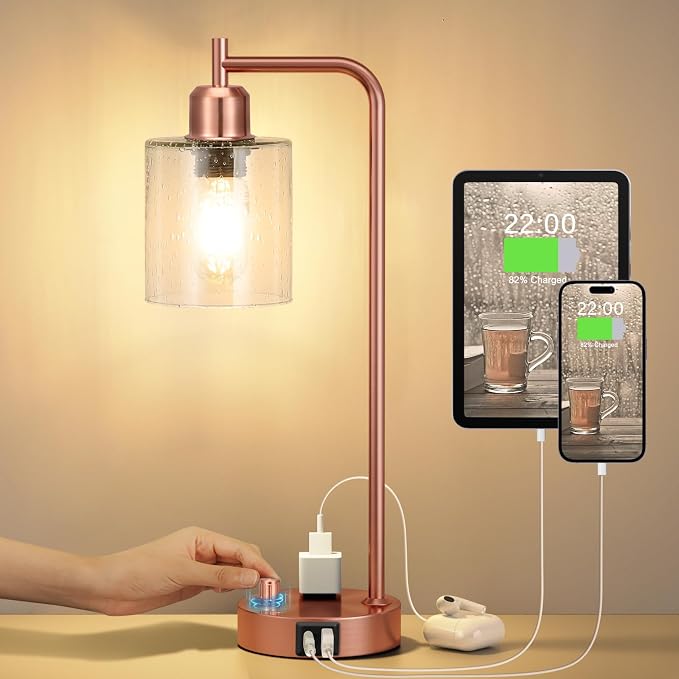 Innqoo Copper Industrial Bedside Table Lamp by Innqoo
