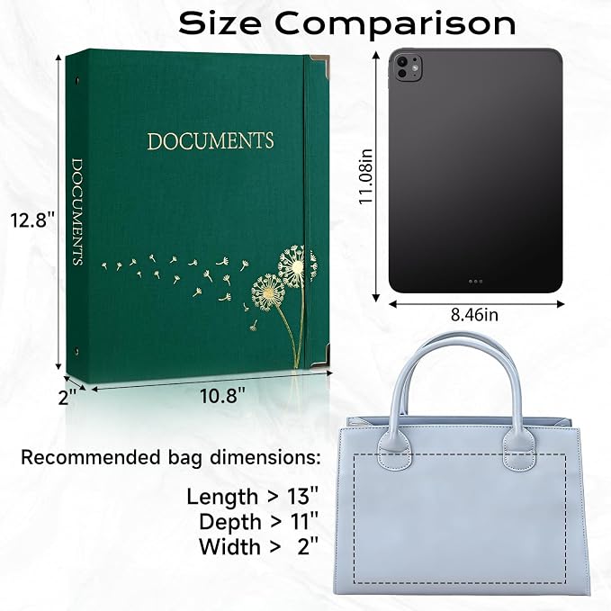 XKDOUS Important Document Organizer Folio Folders - Image 2