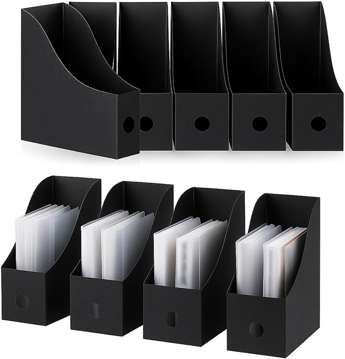 Geyee 12 Pack Magazine File Holder Plastic Desk Organizer Magazine Holder by Geyee