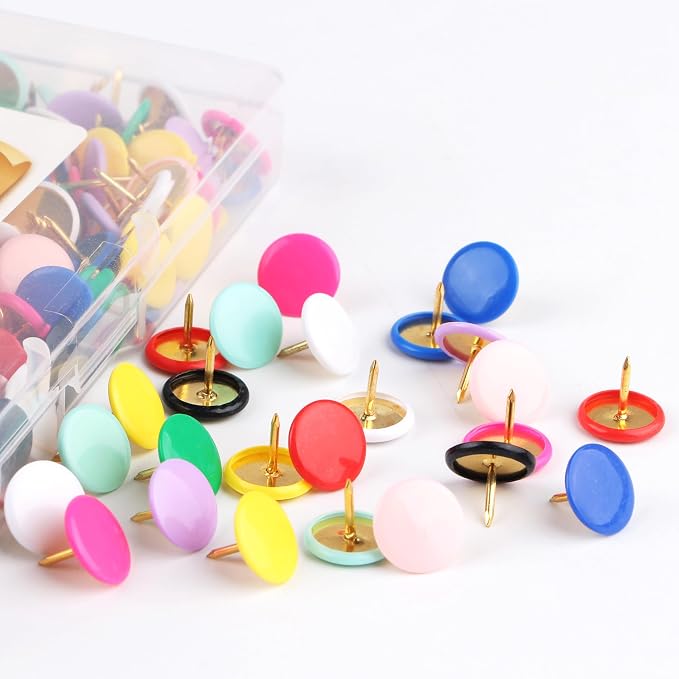Thumb Tacks 400-count, Colors Plastic Roundness Push Pins Decorative Tacks - Image 4