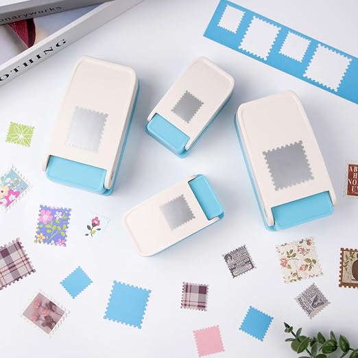 5Size Stamp Punch, 1.5x1.25in & 1x0.8in & 0.6x0.5in Rectangle Postage Stamp - Image 4