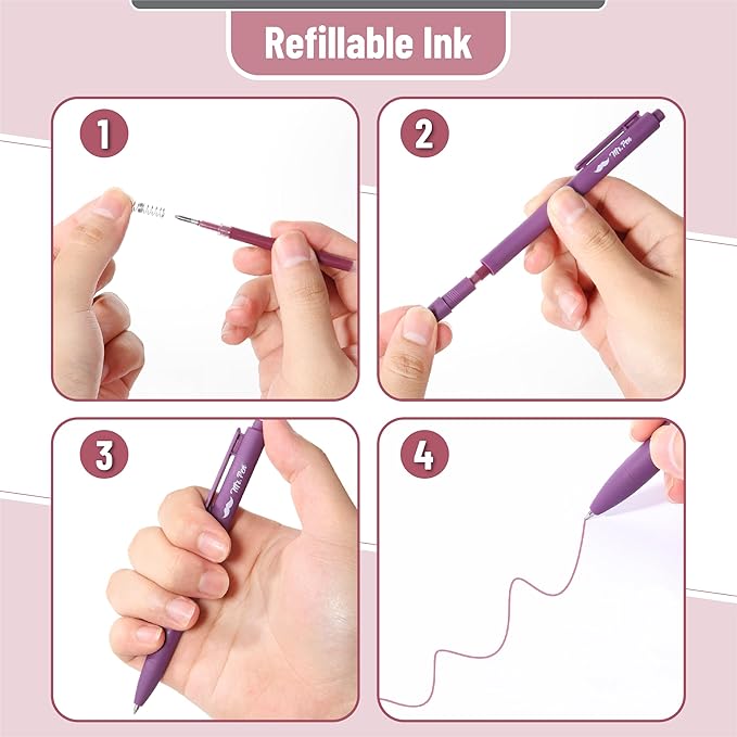 Mr. Pen- Retractable Gel Pens, 22 Pack, Vintage Ink, Fine Point 0.7mm | Fast Dry - Image 4