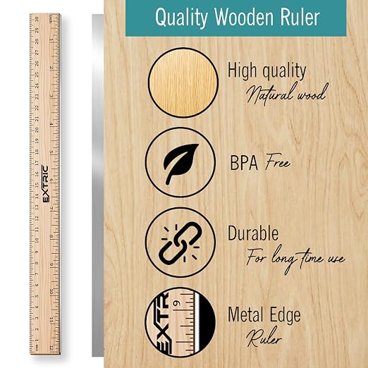 Rulers 12 Pack - Rulers 12 Inch, Wood Ruler - Image 3