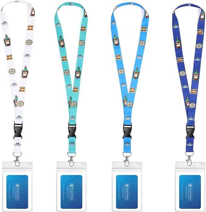 Cruise Lanyards, 4 Pack Waterproof Cruise Lanyard by Qsszk