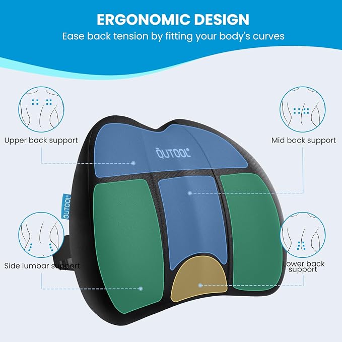 Lumbar Support Pillow for Office Chair, Office Home Essentials, Gifts for Mom - Image 5