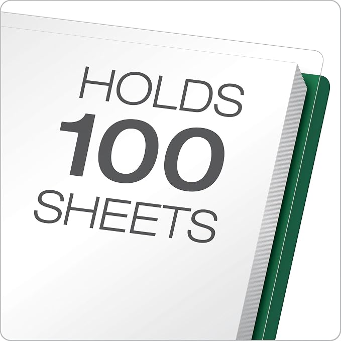 Oxford Clear Front Report Covers, Letter Size, Hunter Green, 25 per Box - Image 9
