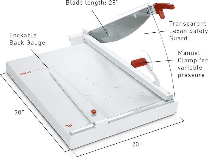 IDEAL 1171 Guillotine Paper Cutter, 28.5" Cutting Length German Solingen Steel - Image 2