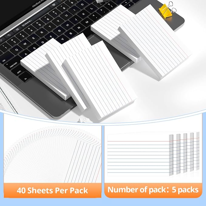 Index Cards 4x6, Lined Flashcards Notecards, Note Cards - Image 4