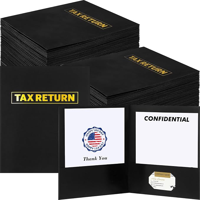 20 Pcs Tax Return Folders Bulk by Surfinton