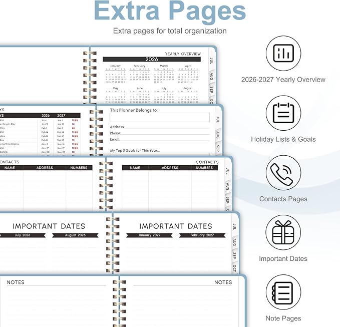 Planner 2026-2027, Weekly and Monthly Academic Year Calendar Planner, July 2026 - Image 6