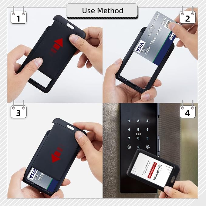 2 Pack Sliding ID Badge Holder - Image 4