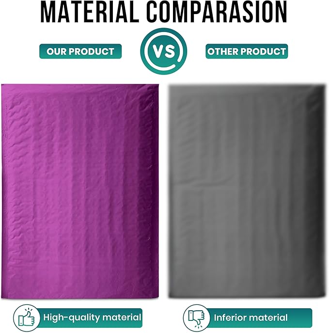 Levex - #0 6" x 10" [10 Pack] Purple Poly Bubble Mailers, Padded Envelope Mailers, Packing Envelope & Mailing Bags for Shipping