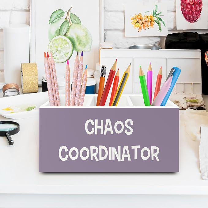 XPH Chaos Coordinator Purple Pen Pencil Holder Organizer - Image 2
