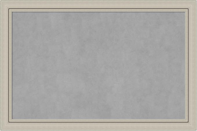Amanti Art Silver Framed Magnetic Board 24x36 Large Vision Board by AmantiArt