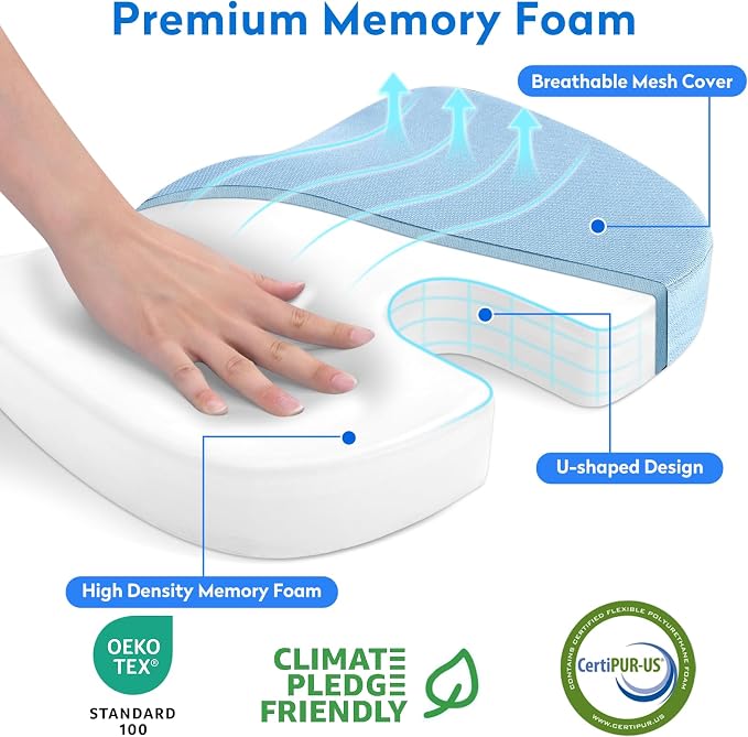 CushZone Seat Cushion, Office Chair Cushions, Car Seat Cushion, Non-Slip - Image 3