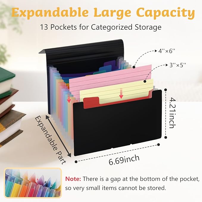 4x6 Inch Index Card Holder Box Organizer Storage Case 3x5 Inch Flash Note Card - Image 2