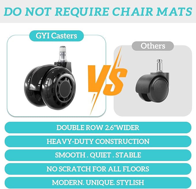 GYI High Back Executive Office Chair, Big and Tall Office Desk Chair 400LBS with Lumbar Support, Flip-up Armrests, Rubber Wheels, Black-DeskLoop Office