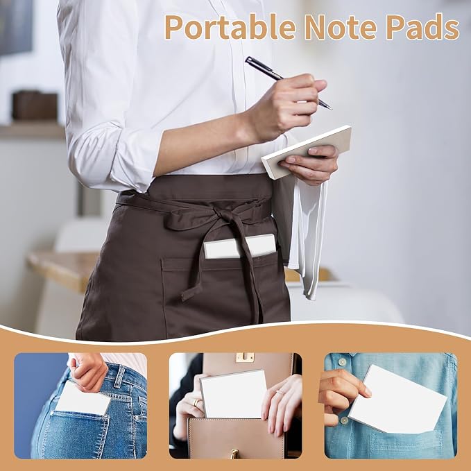 Hoiny Note Pads 4x6 In, 10 Pack Blank Server Notepad, 50 Sheets Per Scratch - Image 5