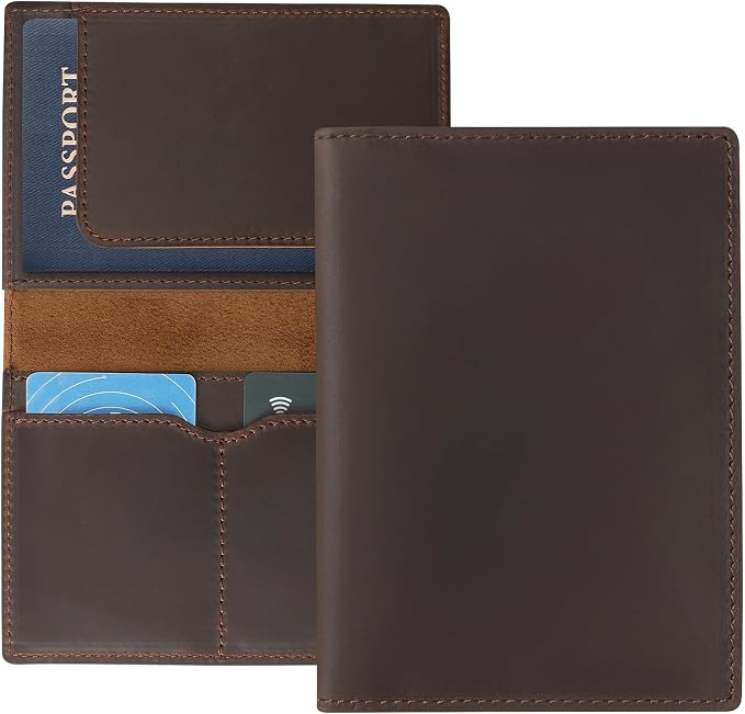 Jack&Chris Leather Passport Holder, Handmade Passport cover, Travel Wallet by JackChris