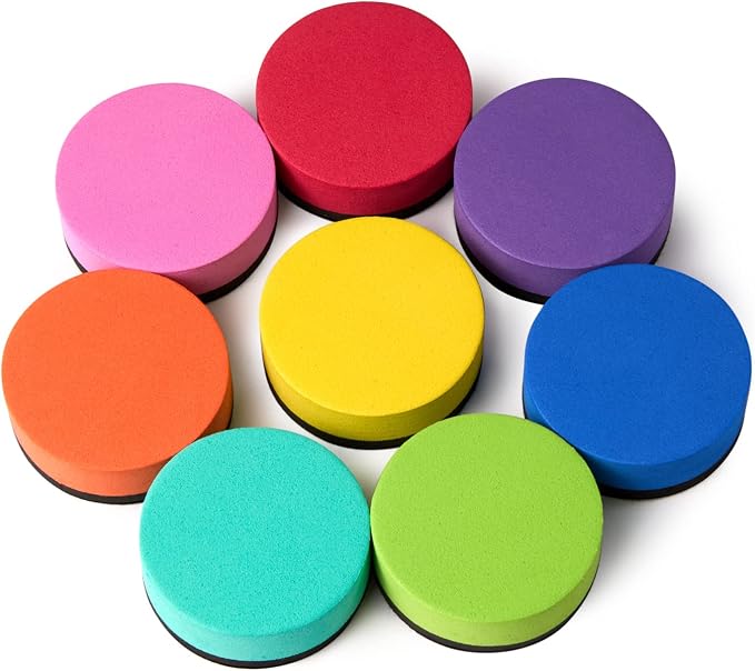 Favide 24 Pack Magnetic Whiteboard Dry Erase Erasers Chalkboard Cleansers - Image 3